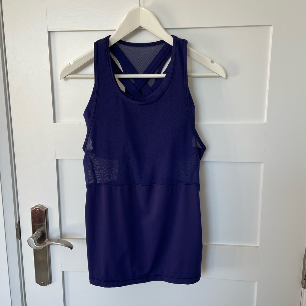 Purple Sleeveless Mesh Tank Top by Lululemon